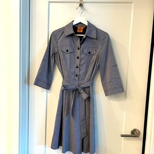 Tory Burch Dress Lined with Belt size 2.  Immaculate Condition
